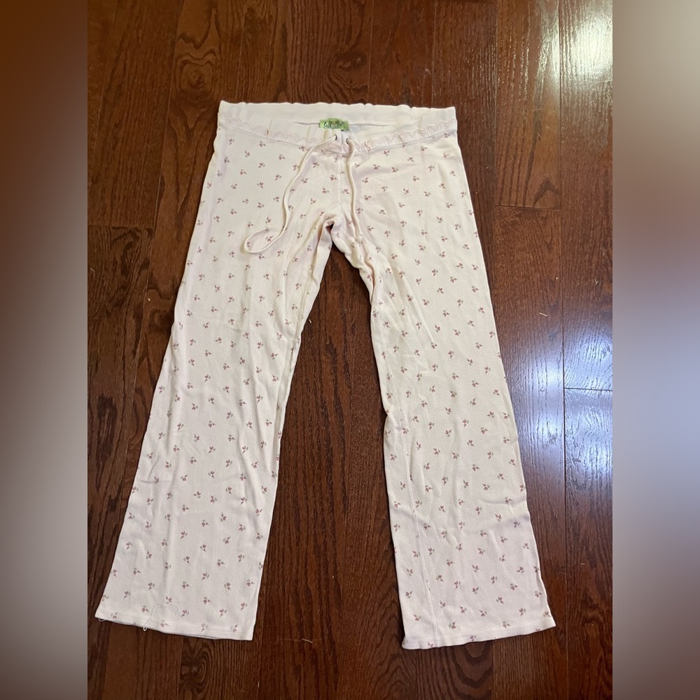 Vintage Juicy Couture Shabby Chic Cottage Core floral lounge pants